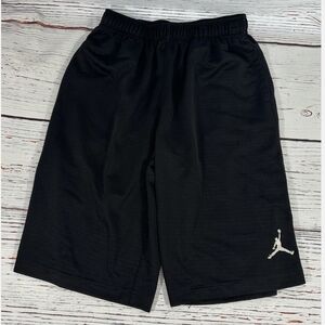 Jordan Black Men Athletic Basketball Shorts with White Jumpman